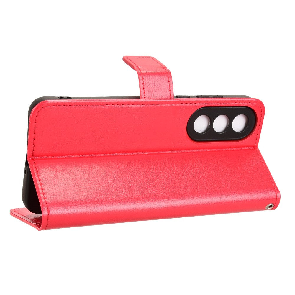 OnePlus Nord 5 - EIDERWOOD Kunstlæder Flip Cover m. Strop - Rød