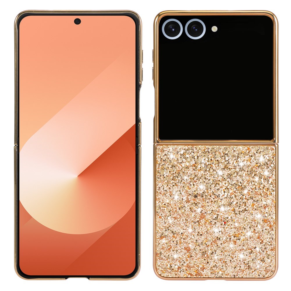 Samsung Galaxy Z Flip7 - EIDERWOOD Glitter Cover - Guld