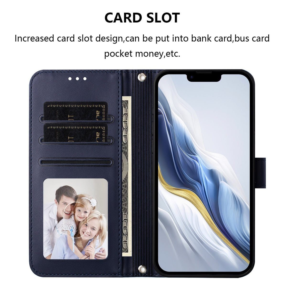 iPhone 18 Pro Max / 17 Pro Max EIDERWOOD Kunstlæder Flip Cover m. Strop & Ståfunktion - Blå