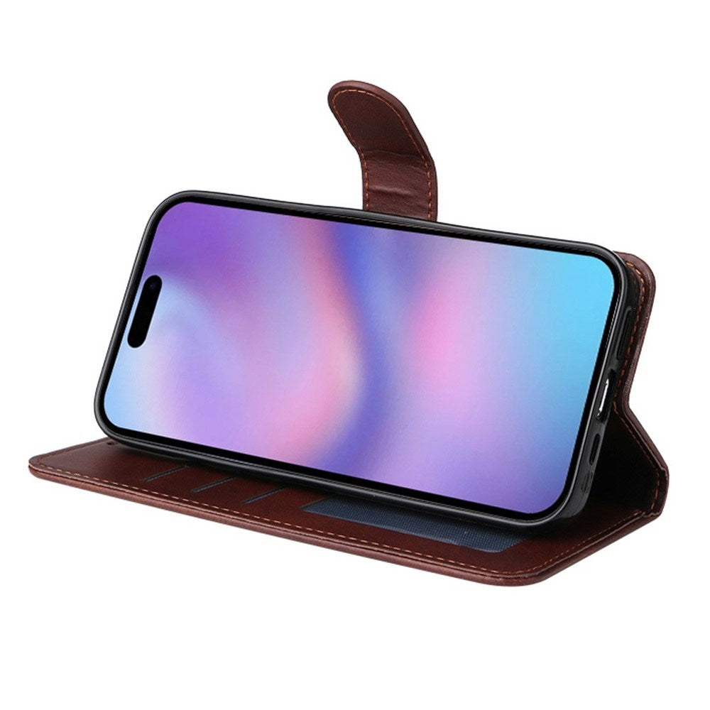 EIDERWOOD iPhone 17 Kunstlæder Flip Cover - inkl. Skærmbeskyttelse - Lyserød