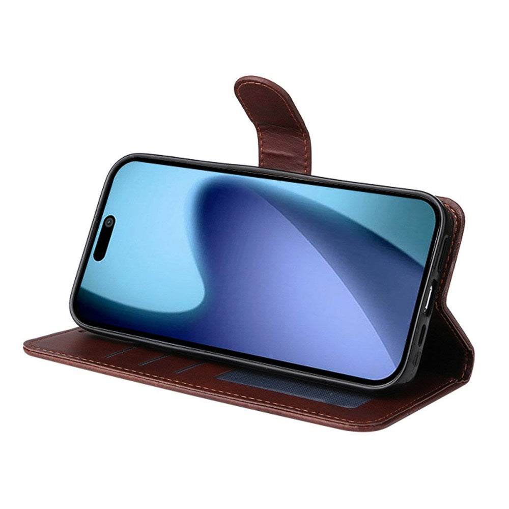 EIDERWOOD iPhone Air Kunstlæder Flip Cover - inkl. Skærmbeskyttelse - Brun