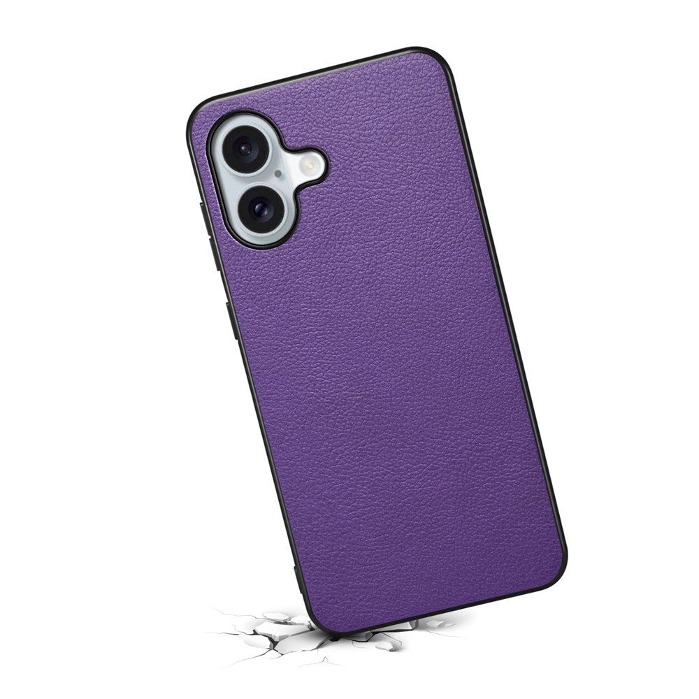EIDERWOOD iPhone 17 Hybrid Plastik Mobil Cover m. Lædertekstur - Lilla