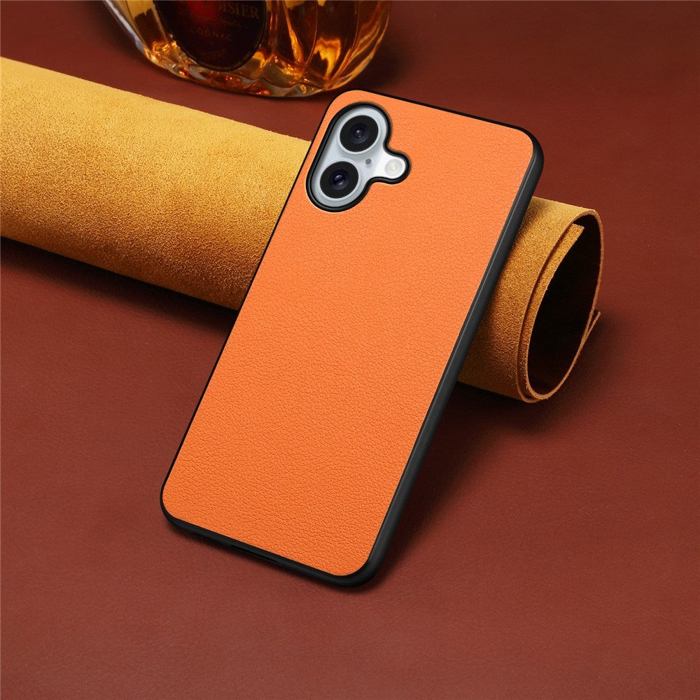 EIDERWOOD iPhone 17 Hybrid Plastik Mobil Cover m. Lædertekstur - Orange