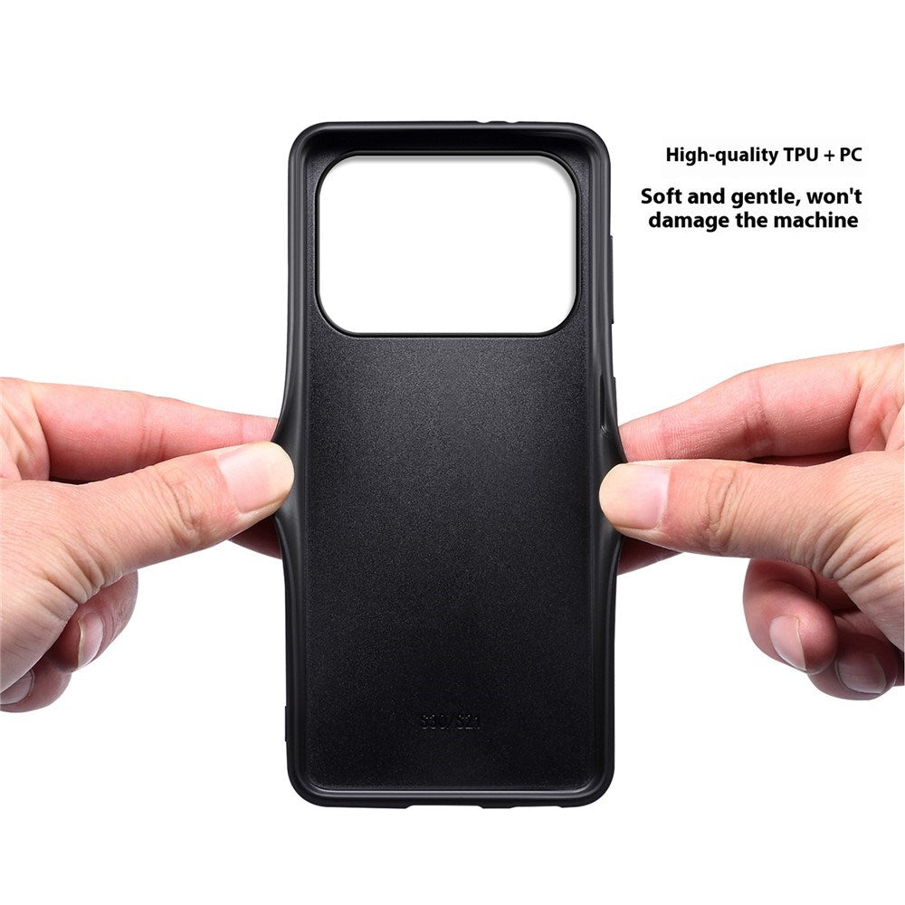 EIDERWOOD iPhone 17 Pro Hybrid Plastik Mobil Cover m. Lædertekstur - Lilla