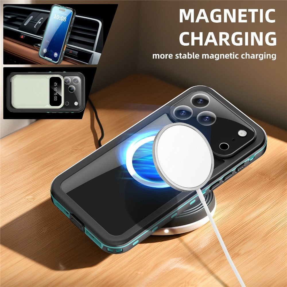 iPhone 17 Pro Max - EIDERWOOD Vandtæt Håndværker Cover m. Skærmbeskyttelse & Strop - MagSafe Kompatibel - Blå