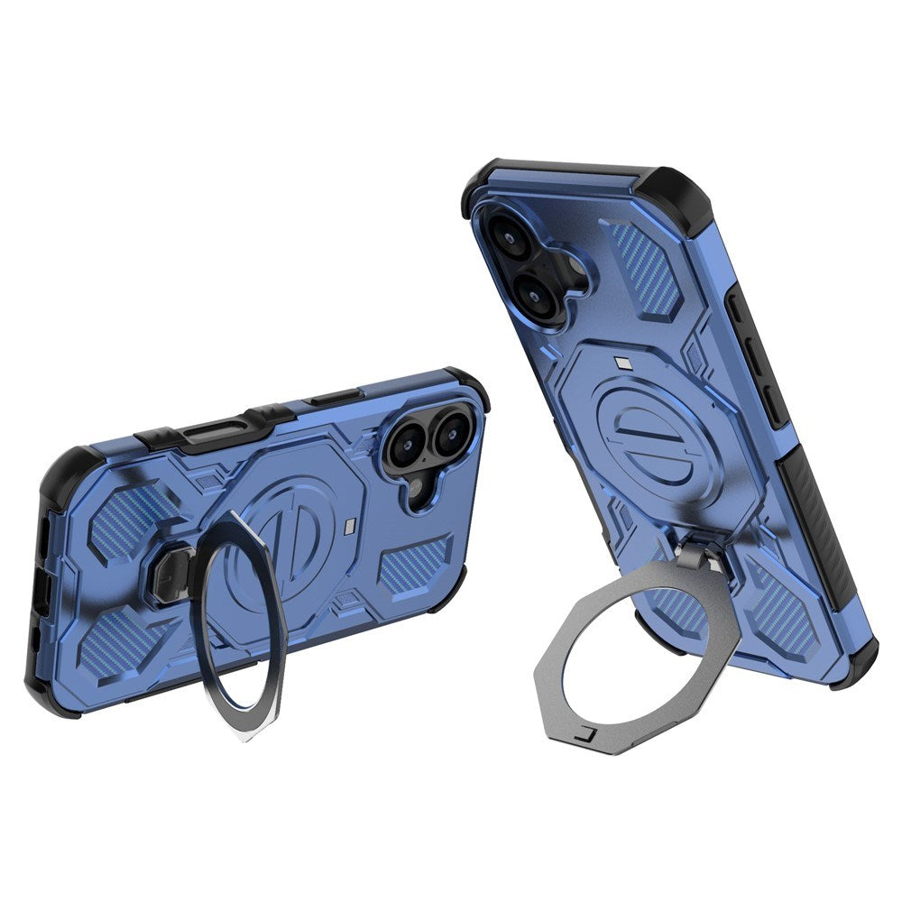 EIDERWOOD iPhone 17 Håndværker Mobil Cover - Magnetisk Kickstand - MagSafe Kompatibel - Blå