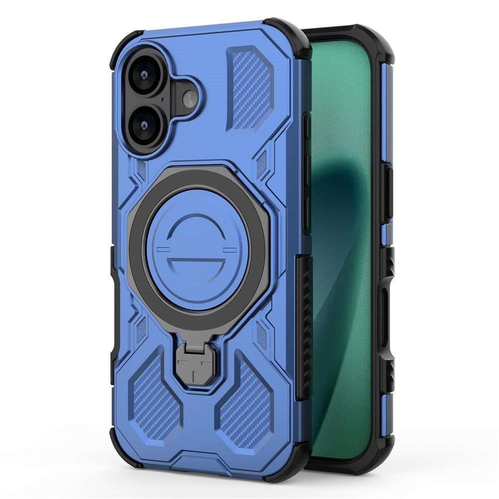 EIDERWOOD iPhone 17 Håndværker Mobil Cover - Magnetisk Kickstand - MagSafe Kompatibel - Blå
