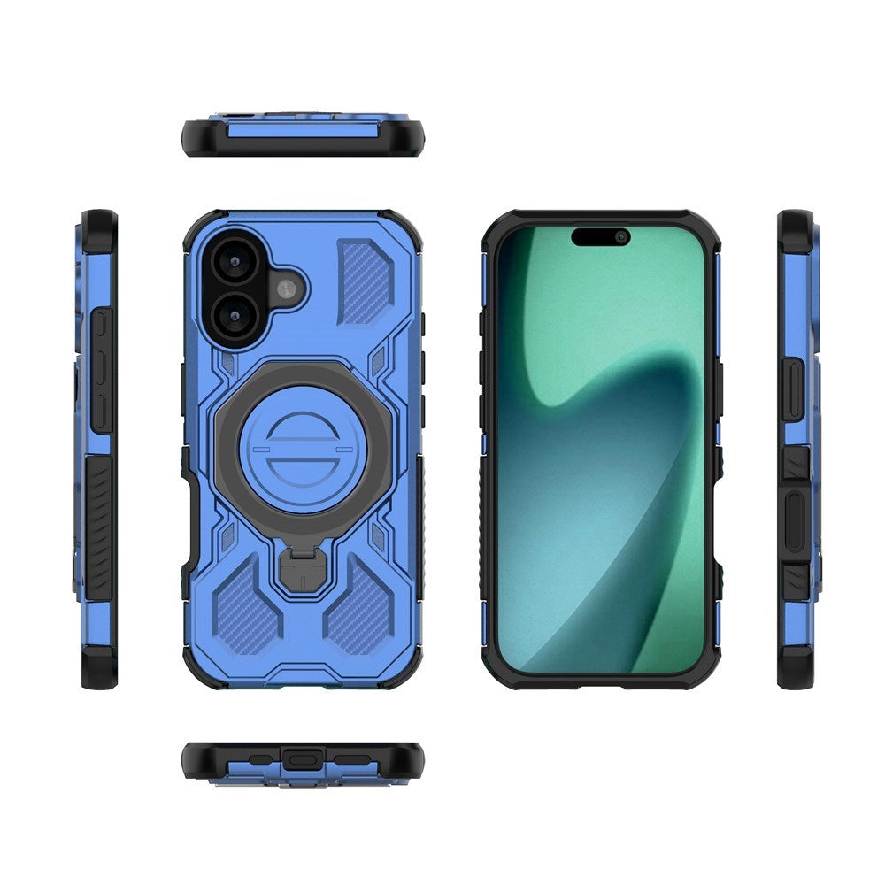 EIDERWOOD iPhone 17 Håndværker Mobil Cover - Magnetisk Kickstand - MagSafe Kompatibel - Blå
