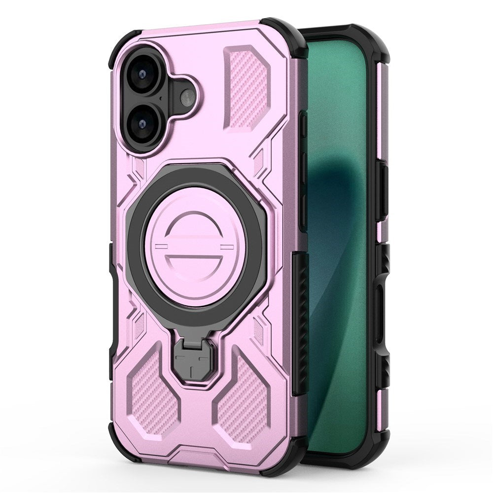 EIDERWOOD iPhone 17 Håndværker Mobil Cover - Magnetisk Kickstand - MagSafe Kompatibel - Lyserød