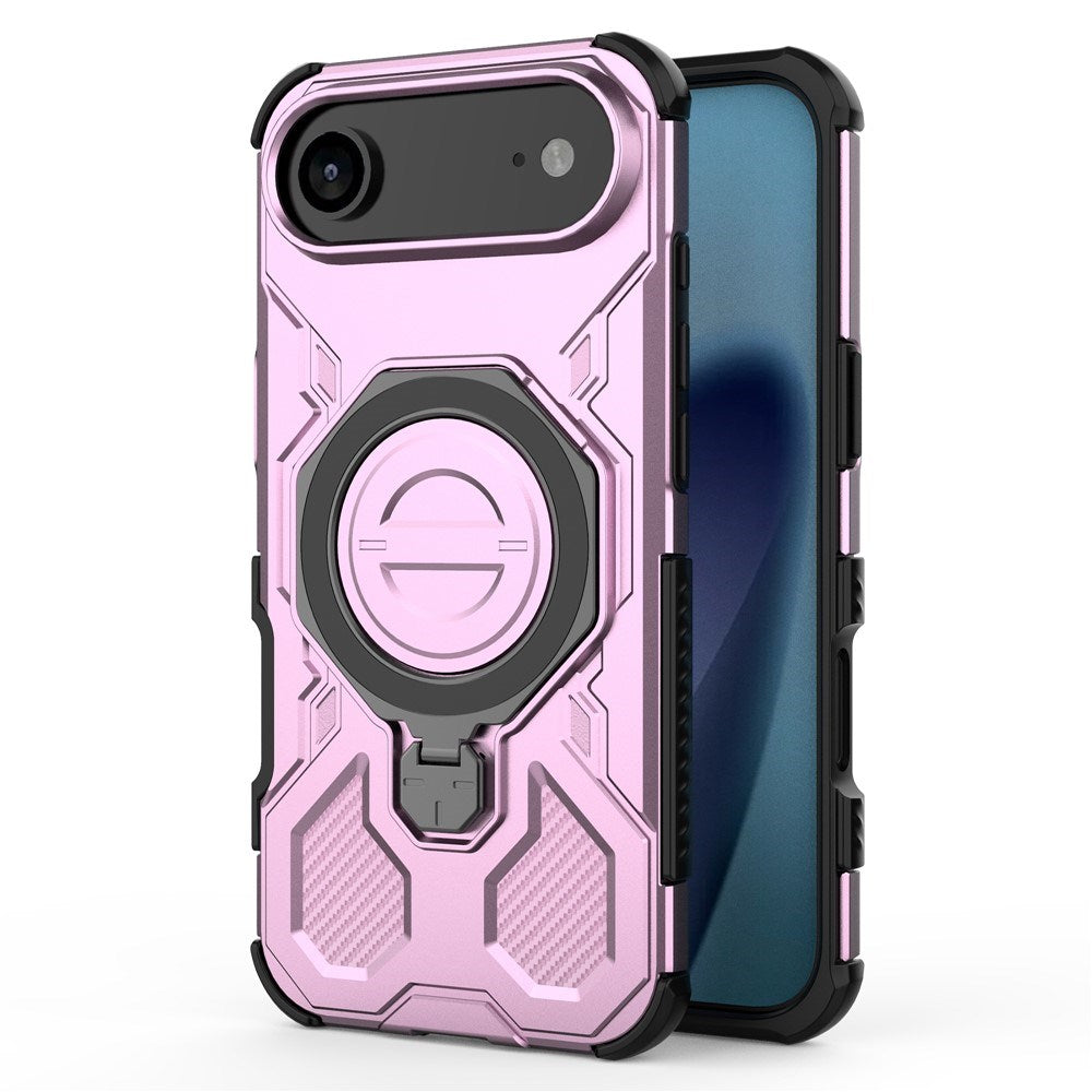 EIDERWOOD iPhone Air Håndværker Mobil Cover - Magnetisk Kickstand - MagSafe Kompatibel - Lyserød