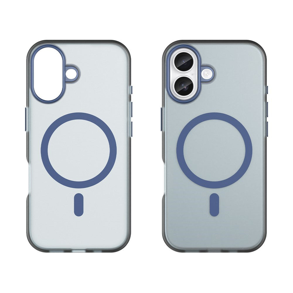 EIDERWOOD iPhone 17 Hybrid Plast Mobil Cover - MagSafe Kompatibel - Mat Gennemsigtig / Mørkeblå