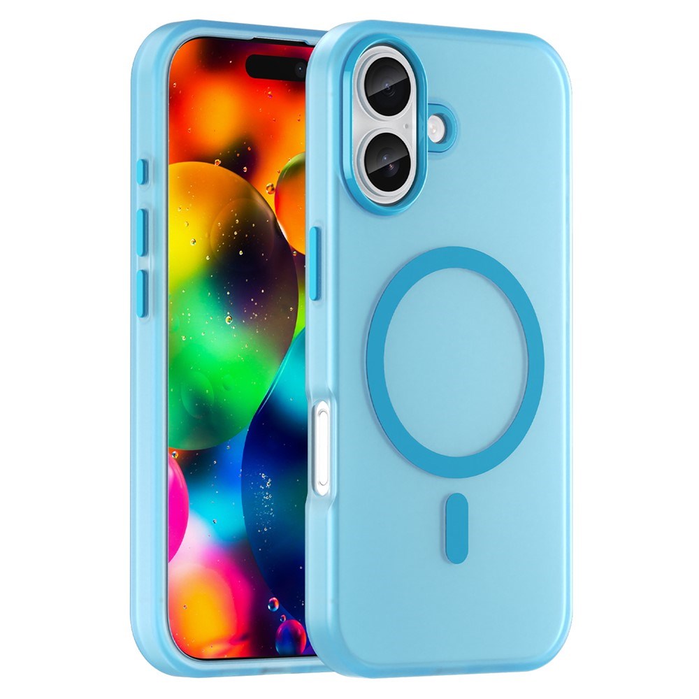 EIDERWOOD iPhone 17 Hybrid Plast Mobil Cover - MagSafe Kompatibel - Mat Gennemsigtig / Blå