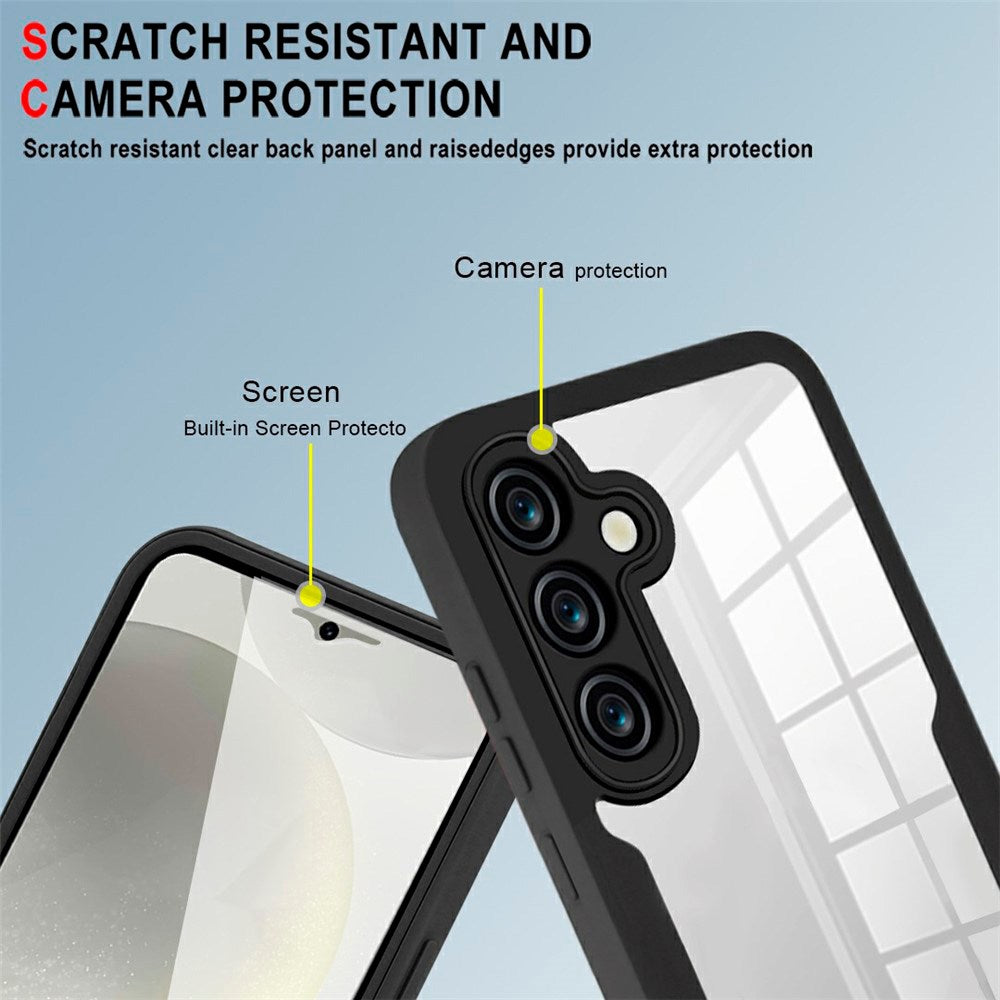 Samsung Galaxy S25 FE - EIDERWOOD 2-i-1 Plastik Cover m. Indbygget Skærmbeskyttelse - Sort