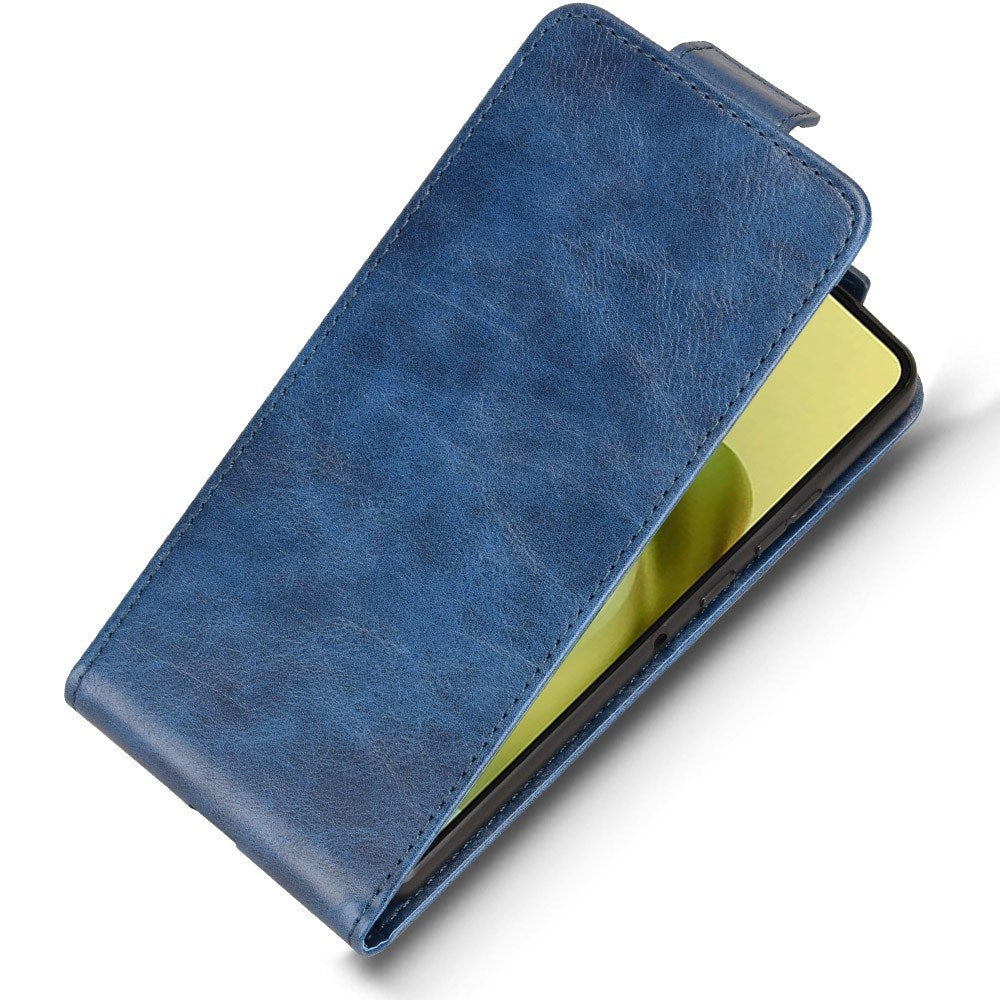 Motorola Moto G86 Power - EIDERWOOD Vertikal Kunstlæder Flip Cover - Kortholder & Ståfunktion - Blå