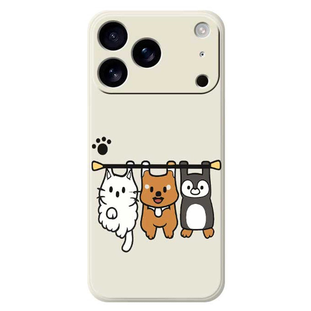 iPhone 17 Pro Fleksibelt Plast Cover m. Motiv - Beige