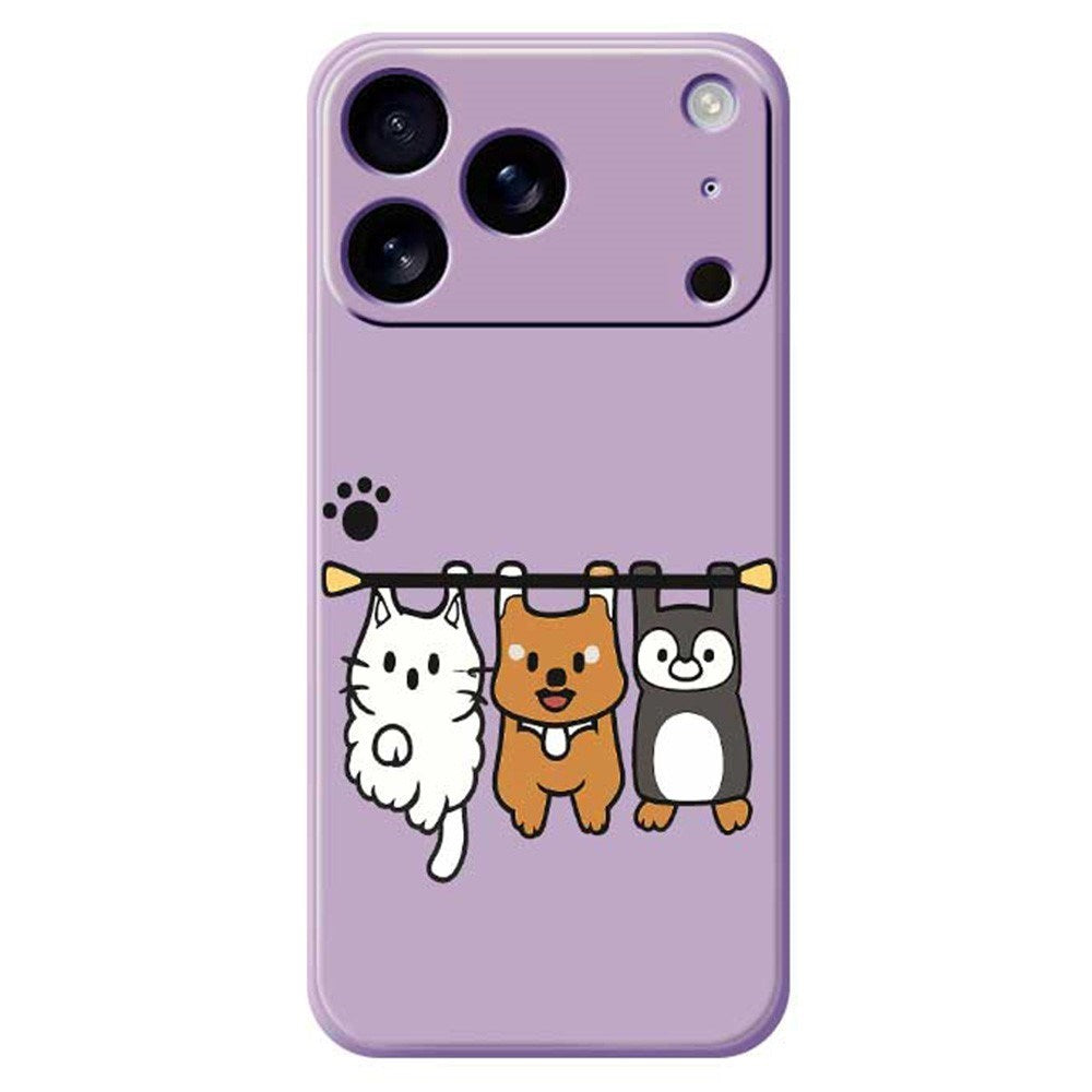 iPhone 17 Pro Fleksibelt Plast Cover m. Motiv - Lilla