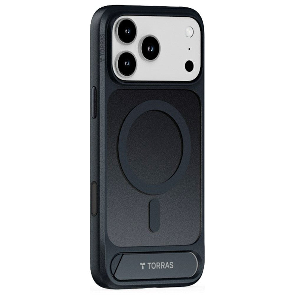 iPhone 17 Pro - TORRAS Pstand Hybrid Plastik Cover m. Kickstand - MagSafe Kompatibel - Sort
