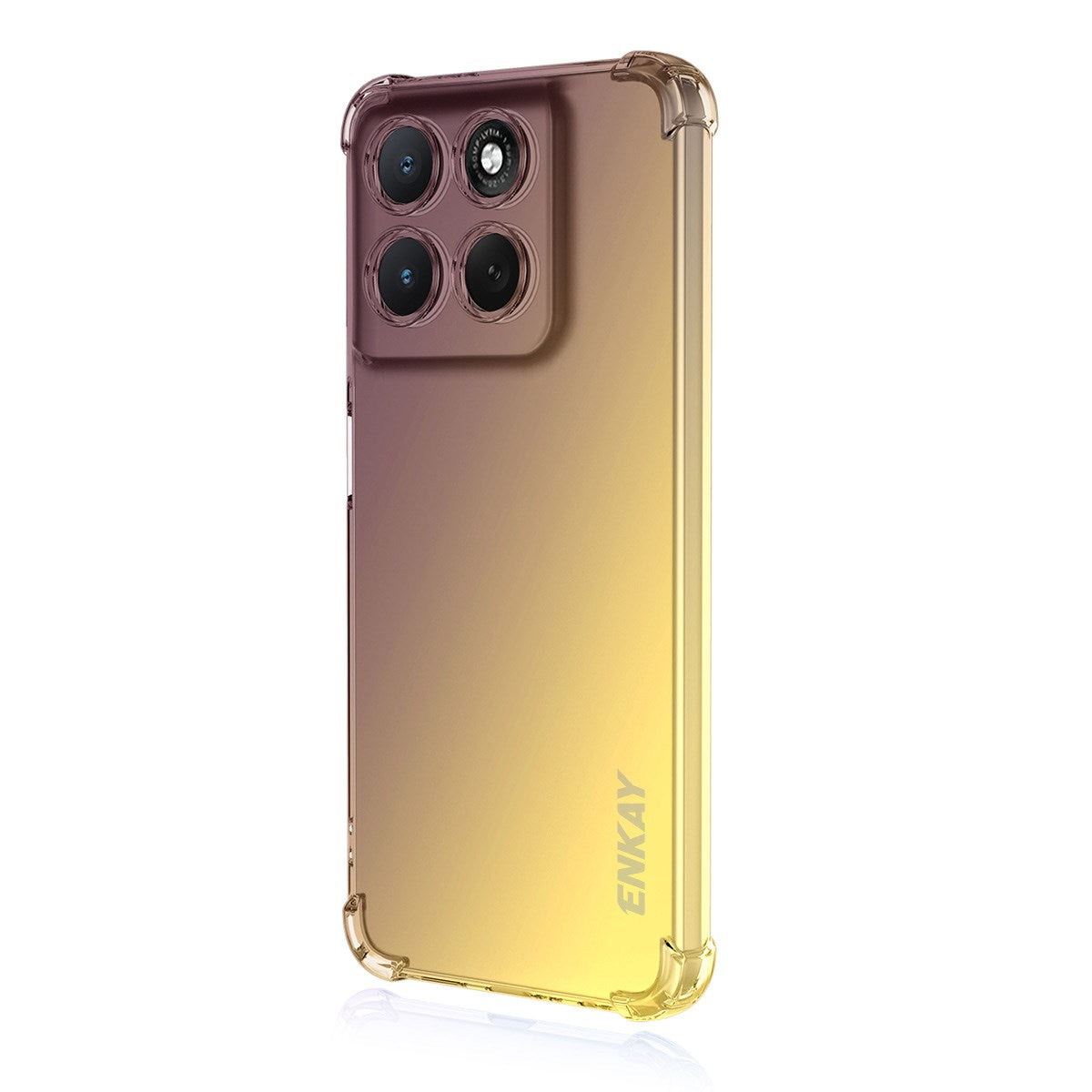 Motorola Moto G86 Power - ENKAY Stødabsorberende Fleksibelt Plastik Cover - Lilla / Guld
