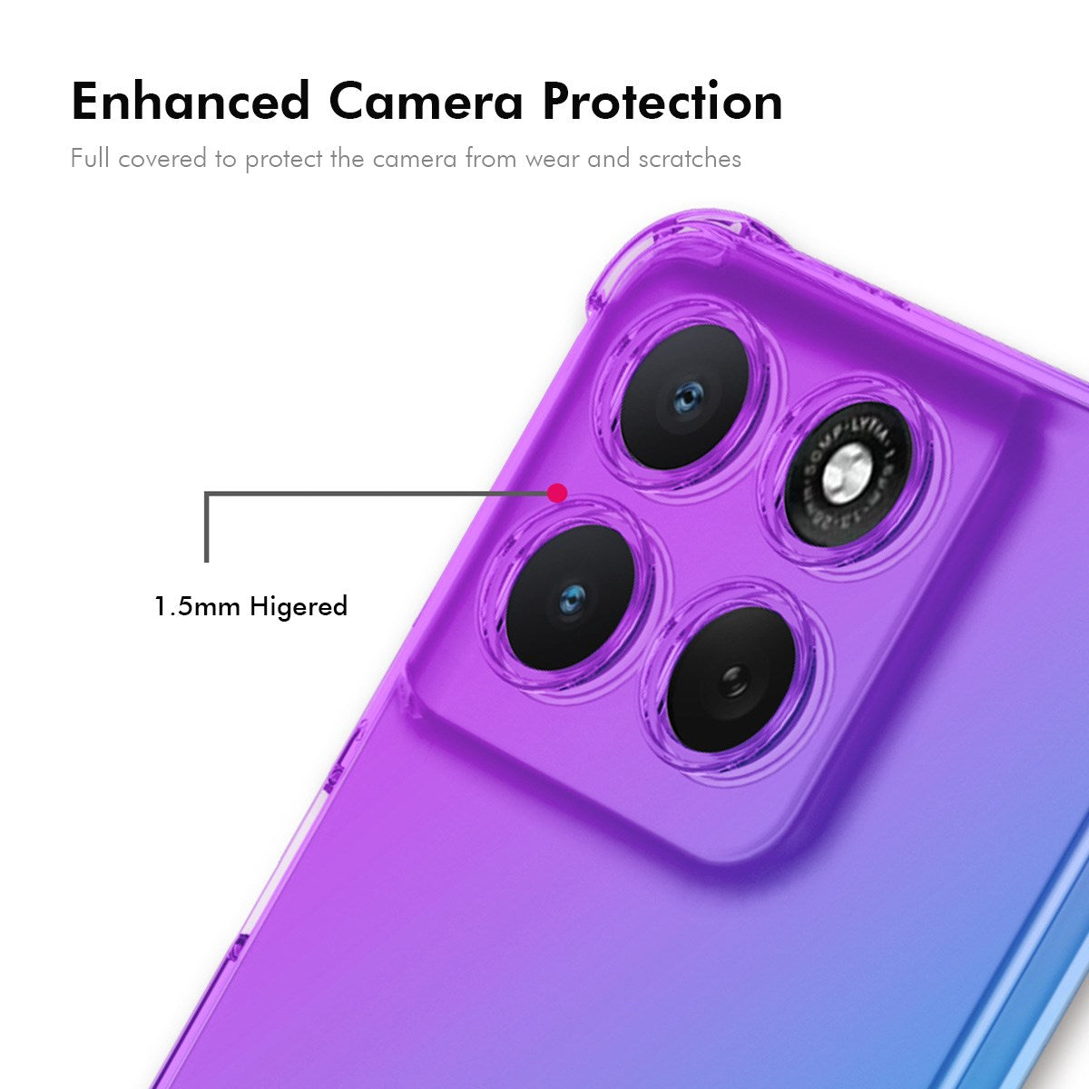 Motorola Moto G86 Power - ENKAY Stødabsorberende Fleksibelt Plastik Cover - Lilla / Guld