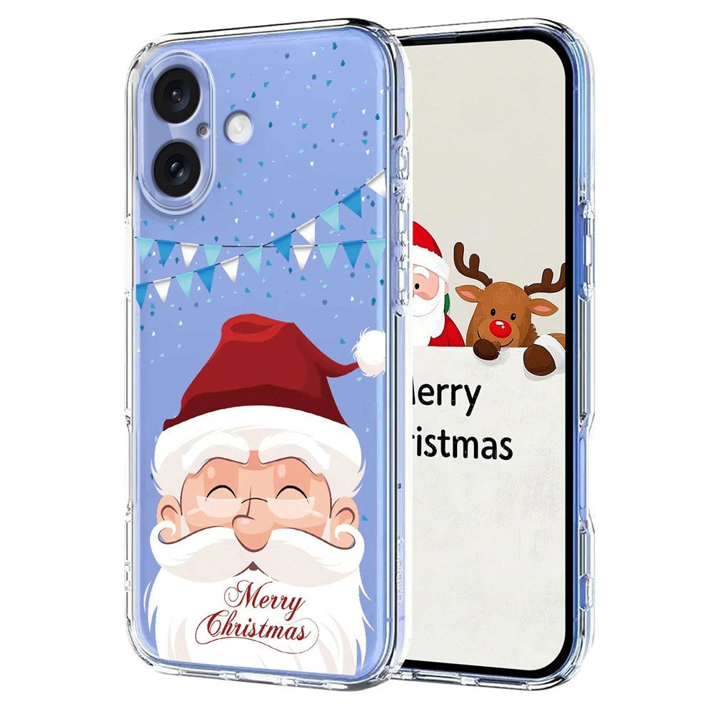 EIDERWOOD iPhone 17 Fleksibelt Plast Jule Mobil Cover - Gennemsigtig / Julemanden