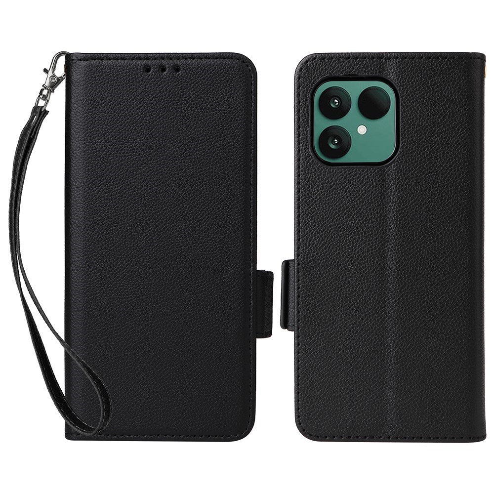 EIDERWOOD Fairphone (Gen. 6+ / Gen. 6) Flip Cover m. Strop & Ståfunktion - Sort