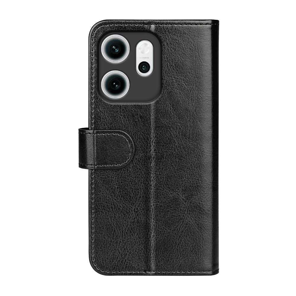 Oppo Reno14 F (5G) EIDERWOOD Kunstlæder Mobil Cover m. Kortholder - Sort