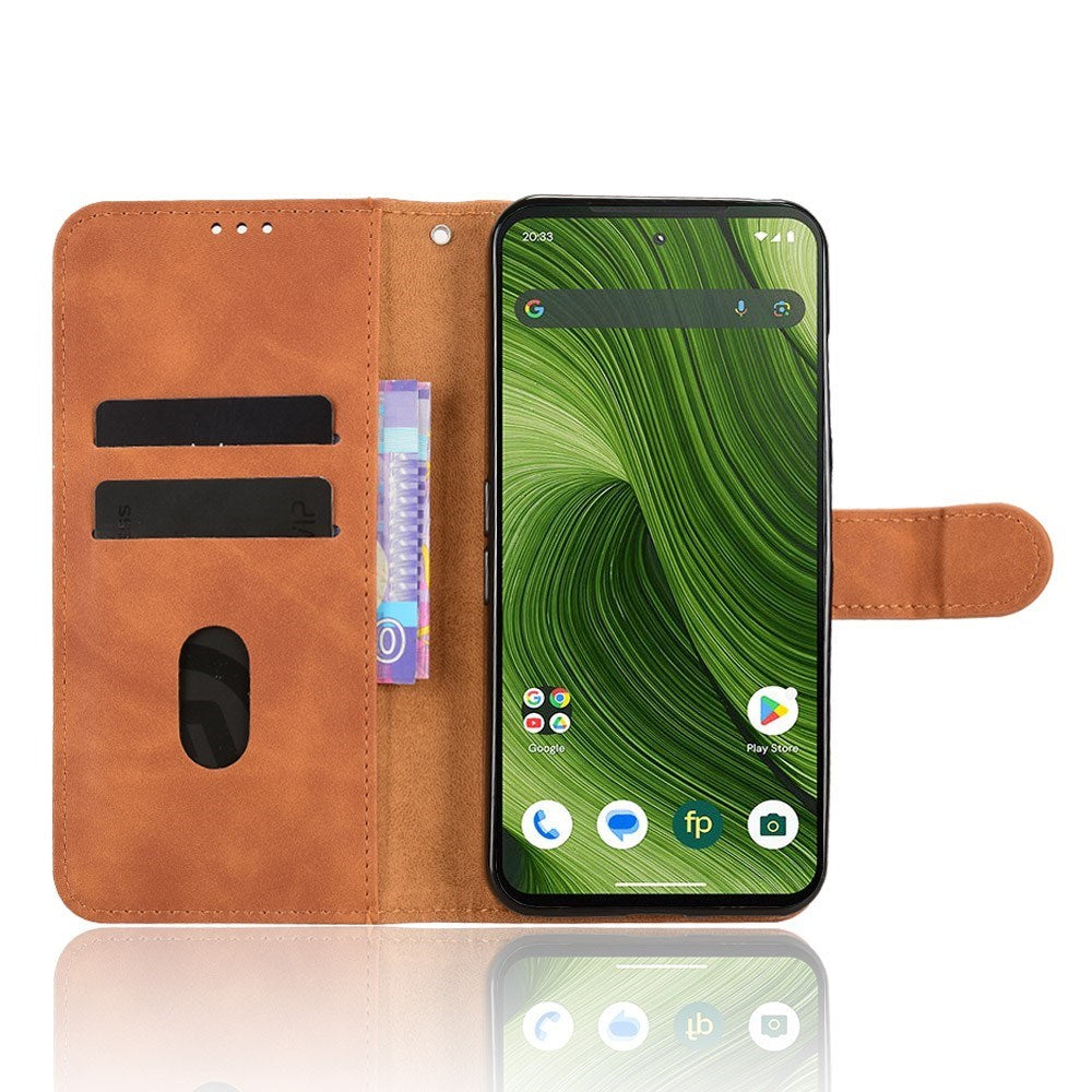 Fairphone 6 EIDERWOOD Kunstlæder Flip Cover - Brun