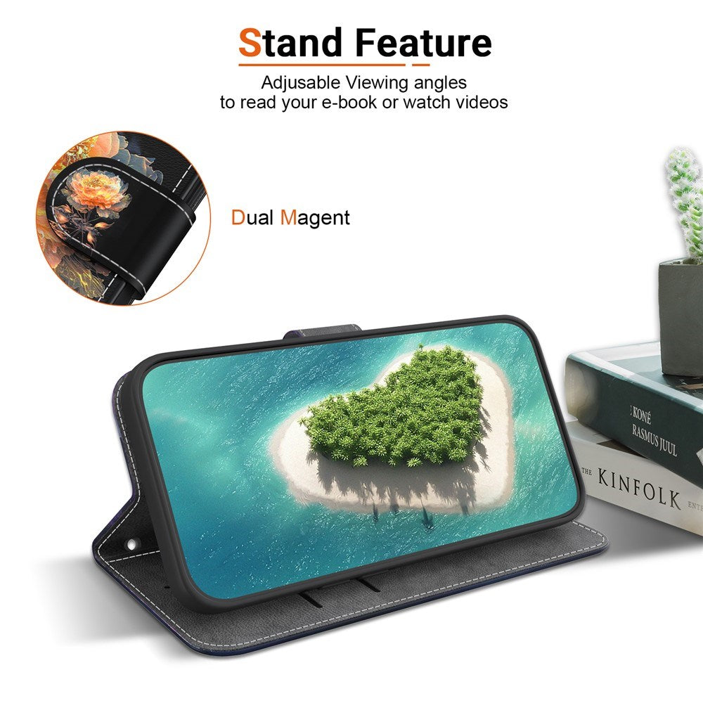 EIDERWOOD OnePlus Nord 5 Kunstlæder Cover m. Pung & Strop - Guld Pæon