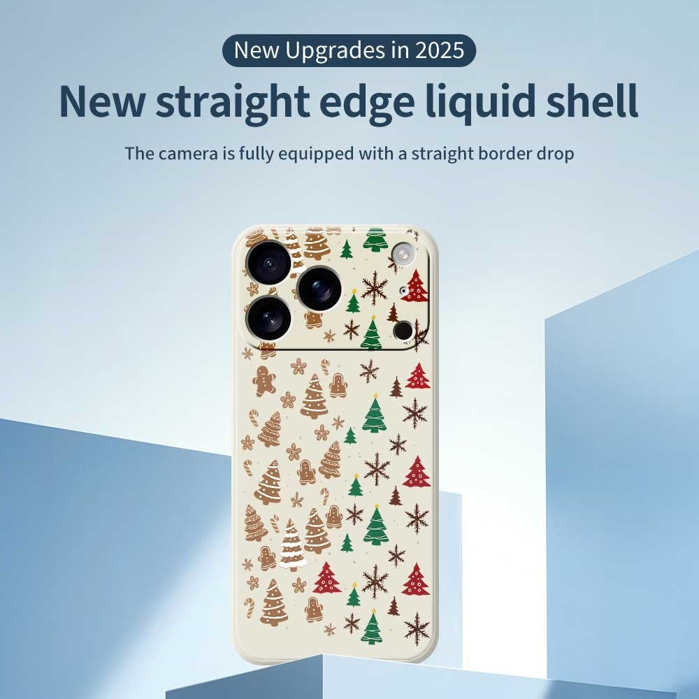 EIDERWOOD iPhone 17 Pro Jule Mobilcover - Fleksibelt Plastik - Kagemænd & Juletræer / Grøn