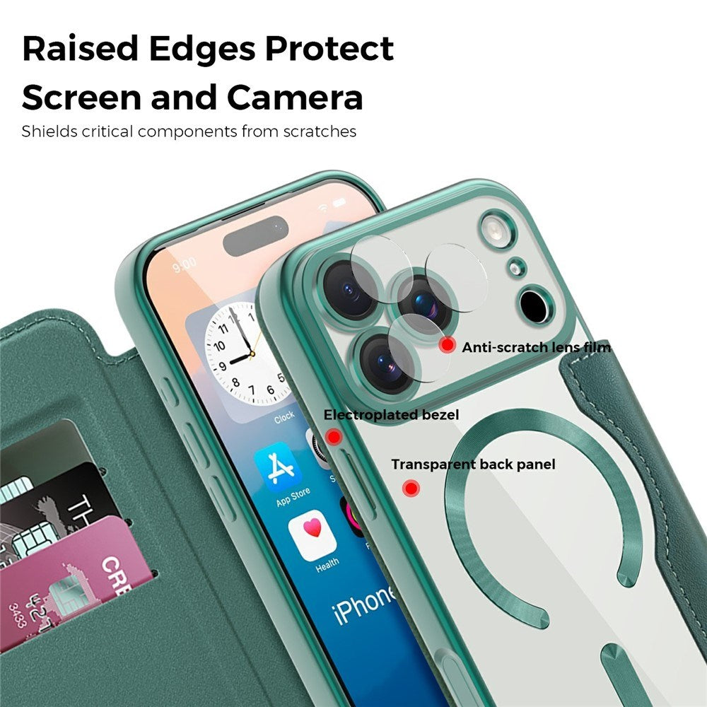 EIDERWOOD iPhone 17 Pro Max Flip Mobil Cover m. Gennemsigtig Bagside - MagSafe Kompatibel - Grøn
