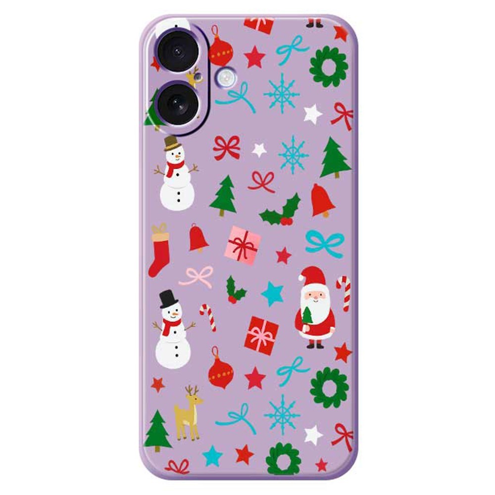 EIDERWOOD iPhone 17 Jule Mobilcover - Fleksibelt Plastik - Juledekorationer / Lilla