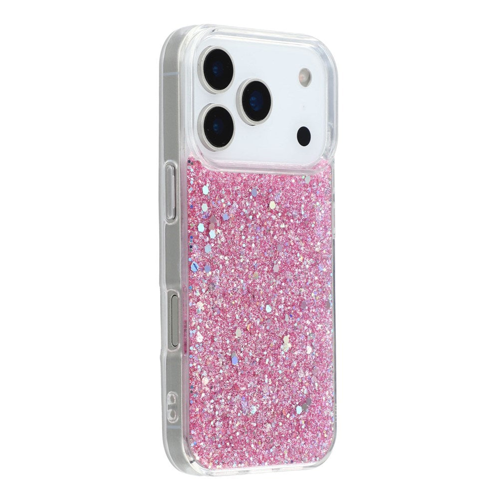 EIDERWOOD iPhone 17 Pro Glitter Mobil Cover - Lyserød