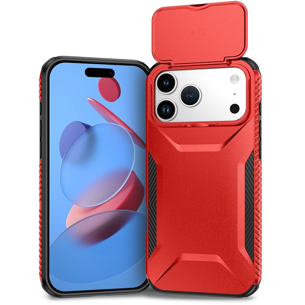 iPhone 18 Pro Max / 17 Pro Max EIDERWOOD Hybrid Plast Bagside Cover m. Cam Slider - Rød