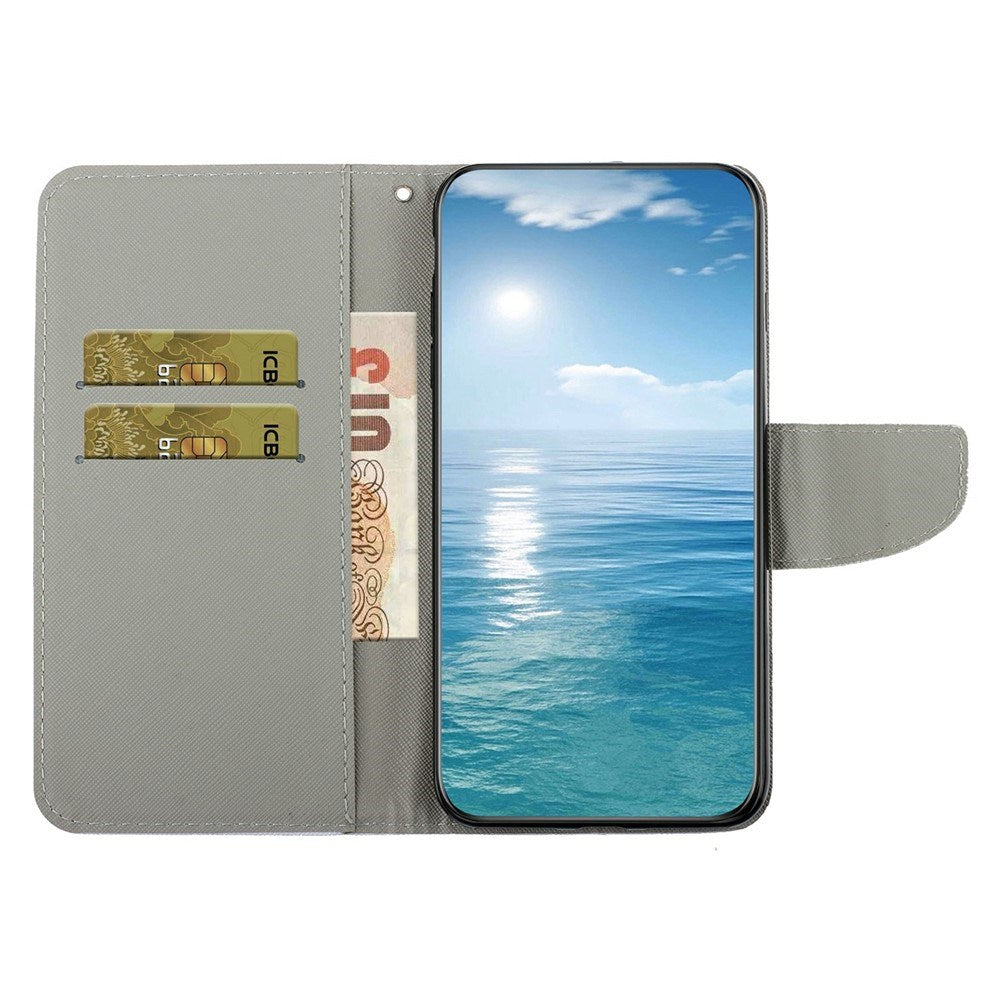 EIDERWOOD Samsung Galaxy A07 Imiteret Læder Flip Cover m. Pung & Rem - Katte