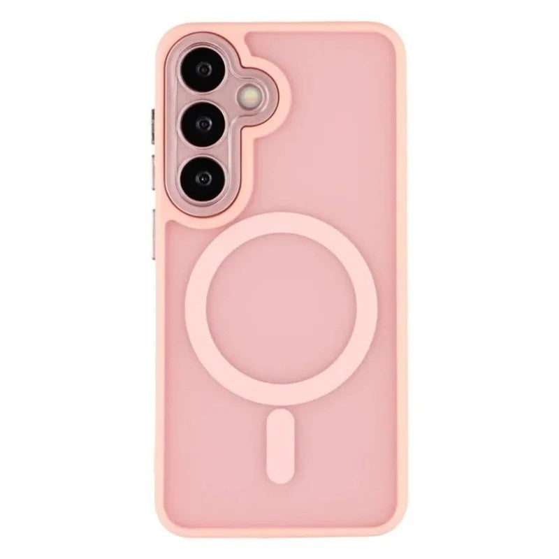 Hybrid Plastik Cover - Samsung Galaxy S25 FE - MagSafe Kompatibel - Lyserød