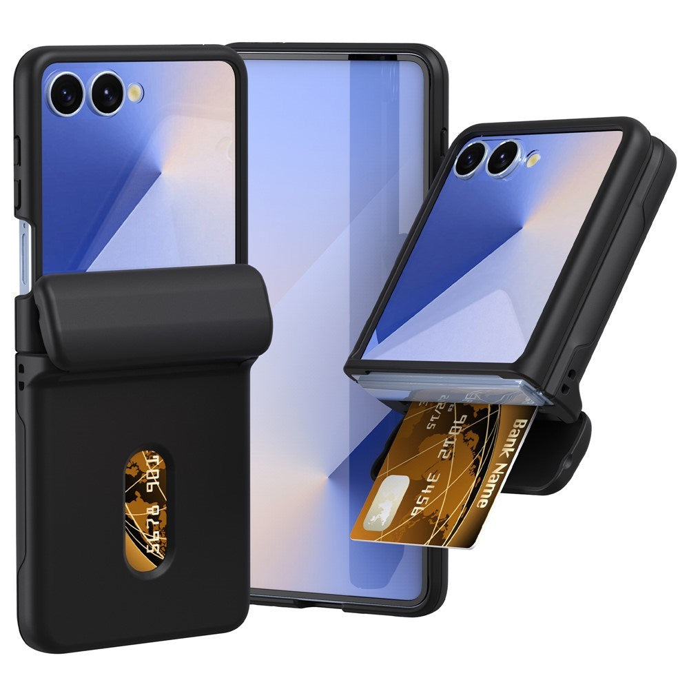 Samsung Galaxy Z Flip7 FE / Flip6 - EIDERWOOD Hårdt Plastik Cover m. Kortlomme - Sort