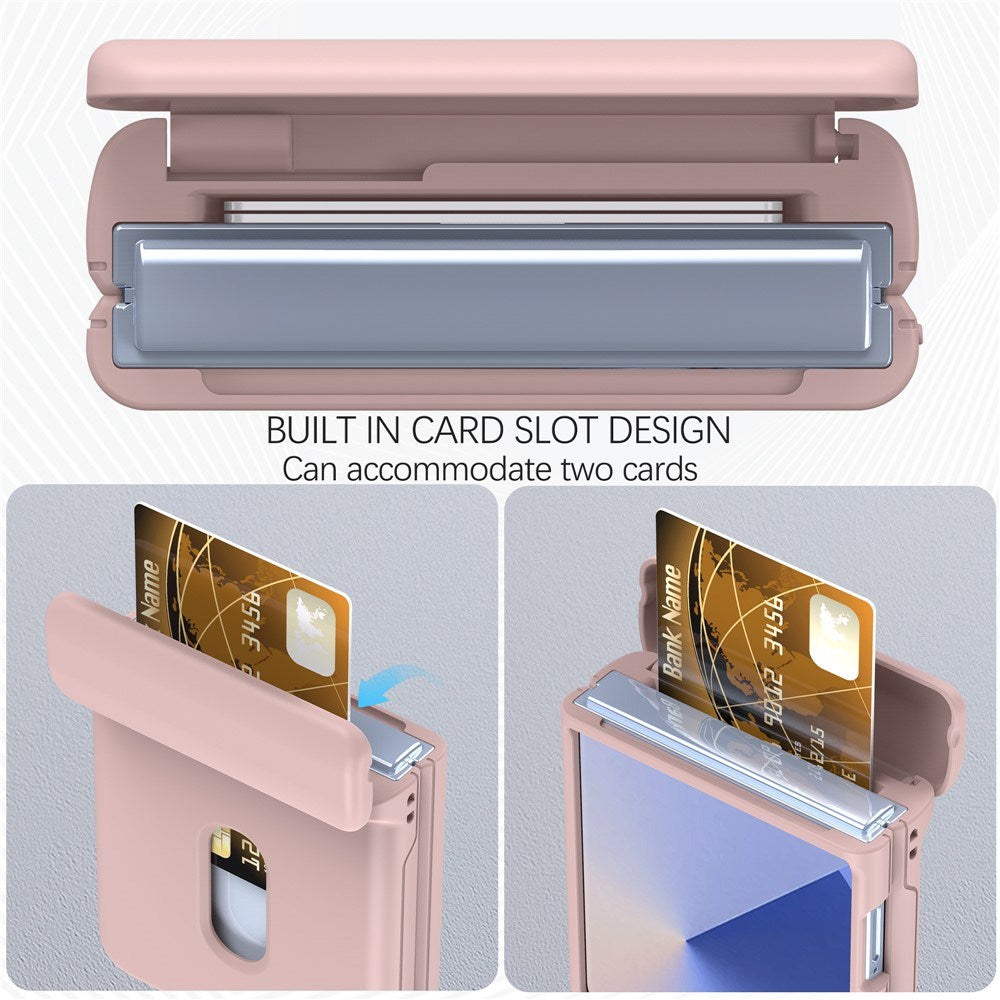 Samsung Galaxy Z Flip7 - EIDERWOOD Hårdt Plastik Cover m. Kortlomme - Lyserød
