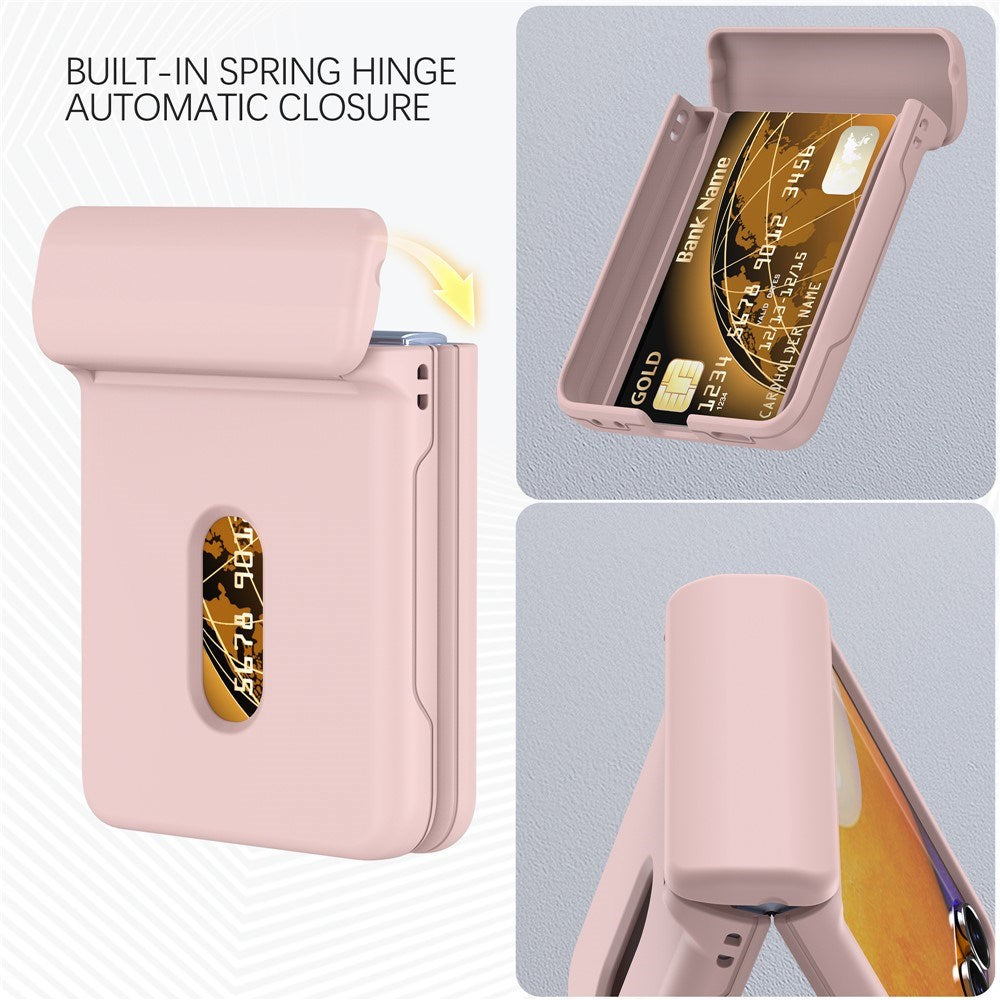 Samsung Galaxy Z Flip7 - EIDERWOOD Hårdt Plastik Cover m. Kortlomme - Lyserød