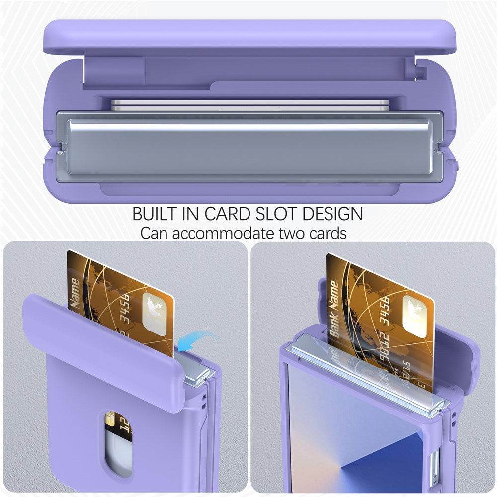 Samsung Galaxy Z Flip7 - EIDERWOOD Hårdt Plastik Cover m. Kortlomme - Lilla