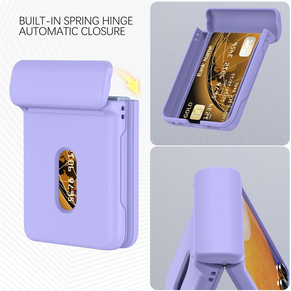 Samsung Galaxy Z Flip7 - EIDERWOOD Hårdt Plastik Cover m. Kortlomme - Lilla