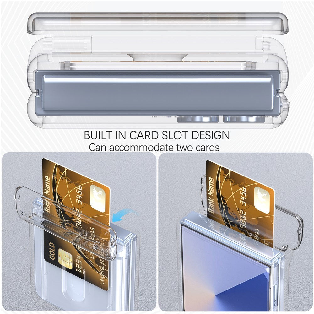 Samsung Galaxy Z Flip7 - EIDERWOOD Hårdt Plastik Cover m. Kortlomme - Gennemsigtig