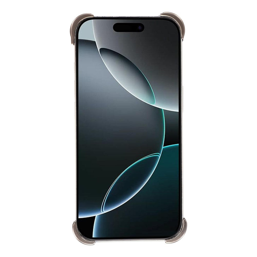 iPhone 16 Pro 2-i-1 Metal Bumper Cover - Ståfunktion & Linsebeskytter - Titanium
