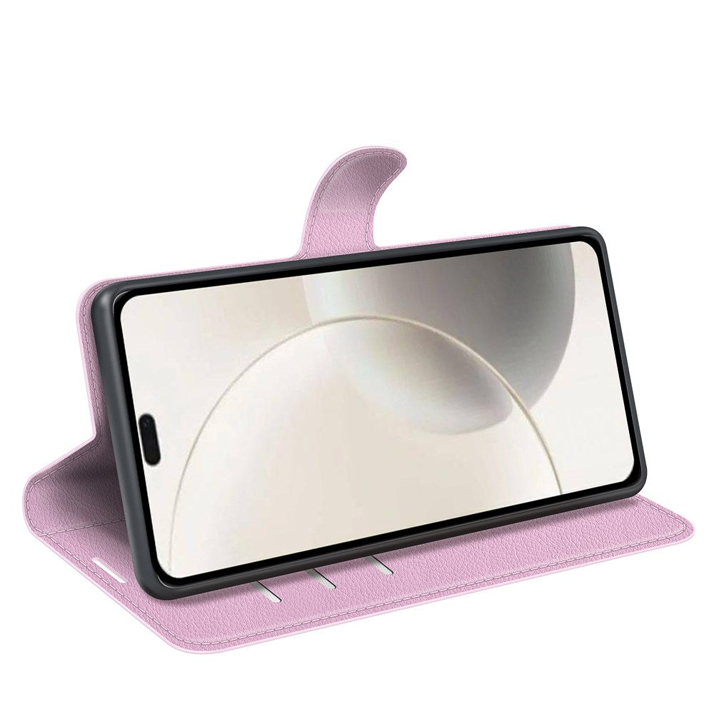 Honor 400 Smart - EIDERWOOD Kunstlæder Flip Cover m. Kortholder & Ståfunktion - Lyserød