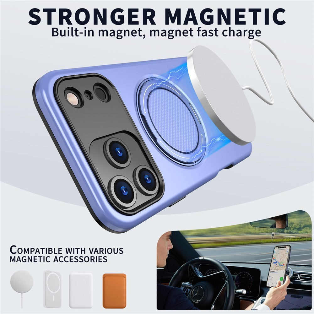 EIDERWOOD iPhone 17 Pro Max Mobil Cover - Roterende Kickstand - Lilla