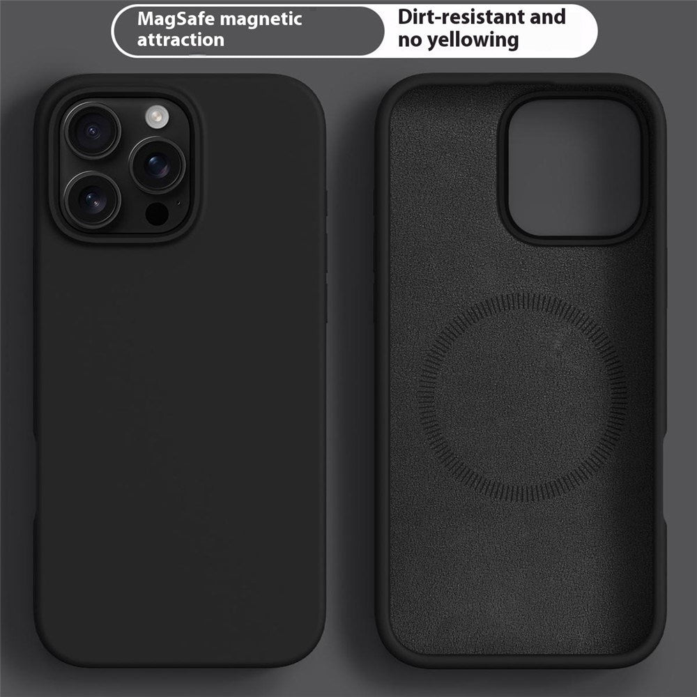 iPhone 16 Pro Max - 2-i-1 Silikone & Hård Plast Bagside Cover - MagSafe Kompatibel - Sort