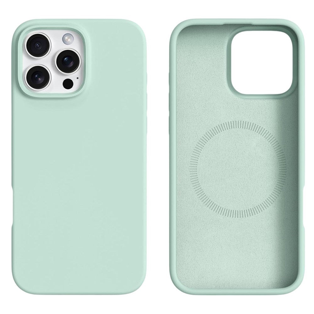 iPhone 16 Pro Max - 2-i-1 Silikone & Hård Plast Bagside Cover - MagSafe Kompatibel - Lysegrøn