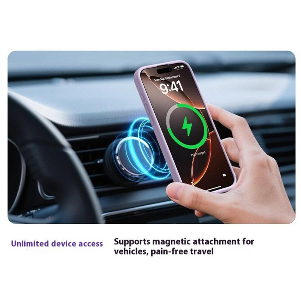 iPhone 17 2-i-1 Silikone & Hård Plast Mobil Cover – MagSafe Kompatibelt – Hvid