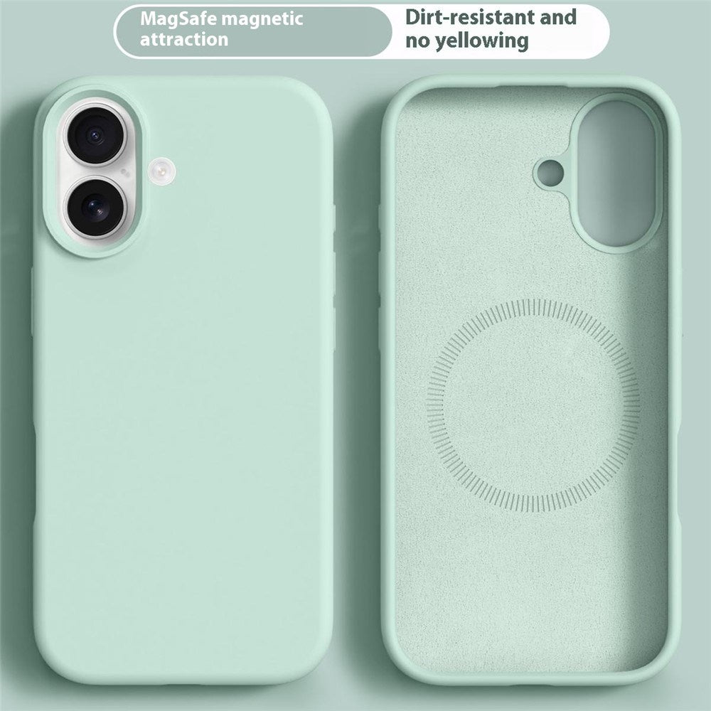 iPhone 17 2-i-1 Silikone & Hård Plast Mobil Cover – MagSafe Kompatibelt – Lysegrøn