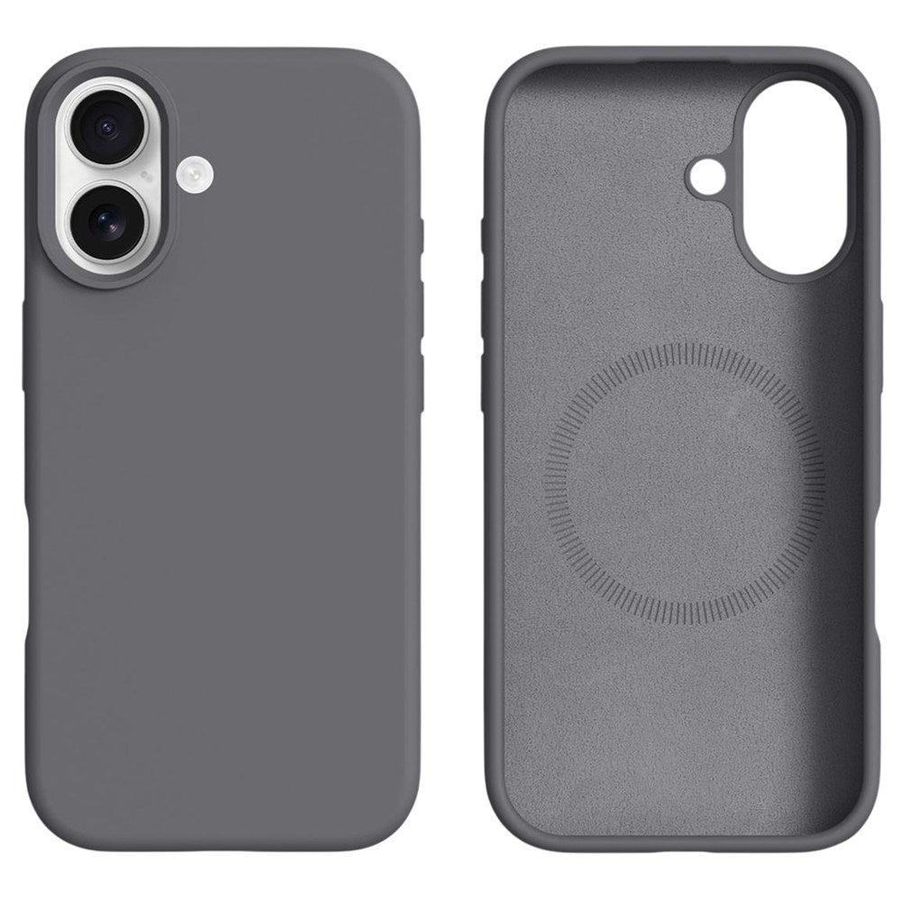 iPhone 17 2-i-1 Silikone & Hård Plast Mobil Cover – MagSafe Kompatibelt – Mørkegrå