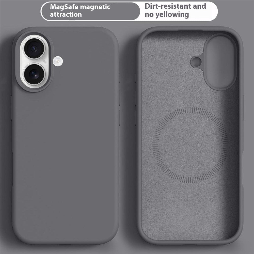 iPhone 17 2-i-1 Silikone & Hård Plast Mobil Cover – MagSafe Kompatibelt – Mørkegrå